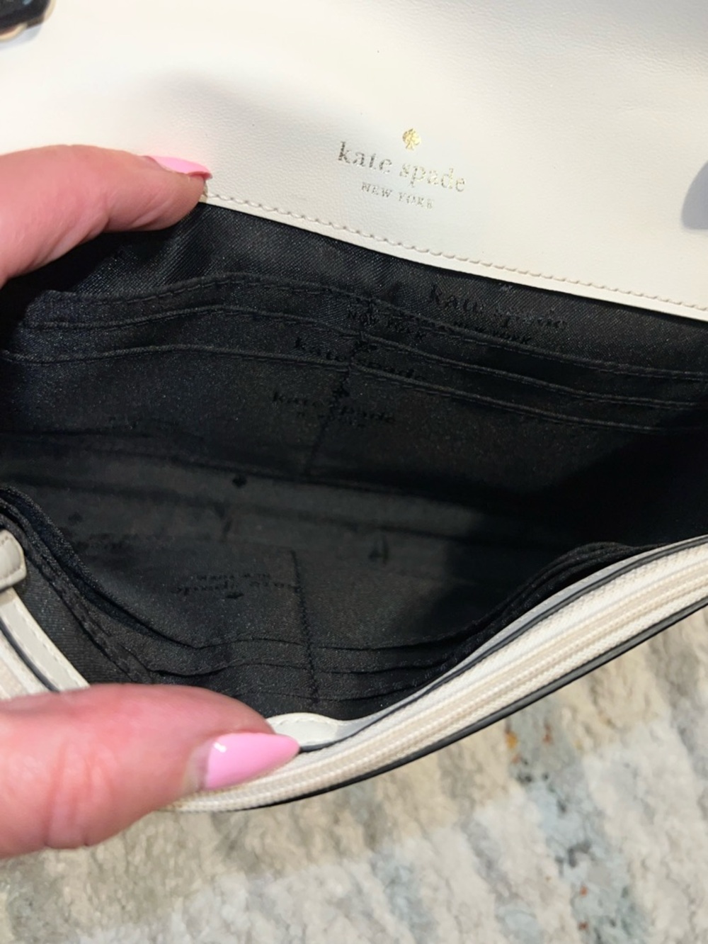 kate spade Beige, Cream & Black Colorblock Crossbody Bag - Picture 9 of 11